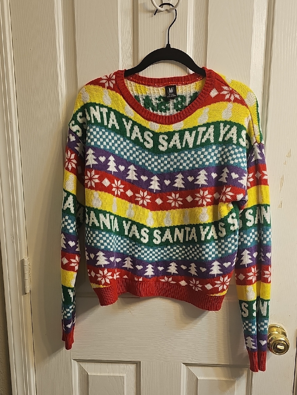 Merry 'Yas Santa' Multicolor Holiday Sweater